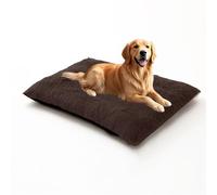 DUOLEH Cama para perro extra grande, ortopédica para perros, alfombrilla calmante para mascotas con parte inferior antideslizante, cojín rectangular lavable para mascotas, colchón cálido para jaula de