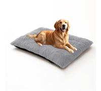 DUOLEH Cama para perro extra grande, ortopédica para perros, alfombrilla calmante para mascotas con parte inferior antideslizante, cojín rectangular lavable para mascotas, colchón cálido para jaula de