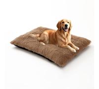 DUOLEH Cama para perro extra grande, ortopédica para perros, alfombrilla calmante para mascotas con parte inferior antideslizante, cojín rectangular lavable para mascotas, colchón cálido para jaula de