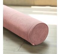 DUOLEH Cojín de apoyo para el cuello y la espalda, almohada cilíndrica redonda para sofá, cama, coche, almohada de cabecera, ideal para masajes y yoga, cojín para reposabrazos (40 x 12 cm, rosa)