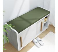 DUOLEH Cojín impermeable para banco o banco de jardín, rectangular, de 2 plazas, para muebles de sala de estar, patio, tapete para banco de piano (140 x 40 x 5 cm, verde1)