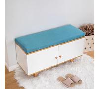 DUOLEH Cojín largo para asiento de banco de zapatos, cojín de asiento para interiores, banco de comedor de 2/3/4 plazas, cojín de renovación para sofá, cojín de espuma de 5 cm de grosor con funda