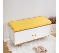 DUOLEH Cojín largo para asiento de banco de zapatos para interiores, 2/3/4 plazas, cojín de renovación de sofá, cojín de espuma de 5 cm de grosor con funda extraíble (60 x 30 x 5 cm, amarillo)