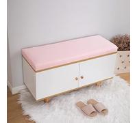 DUOLEH Cojín largo para asiento de banco de zapatos para interiores, 2/3/4 plazas, cojín de renovación de sofá, cojín de espuma de 5 cm de grosor con funda extraíble (120 x 30 x 5 cm, rosa)