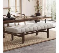 DUOLEH Cojín suave y grueso para sofá interior con cremallera, cojín antideslizante para columpio, tatami, cocina, hogar, 2 o 3 plazas (120 x 40 x 4,5 cm, color caqui)