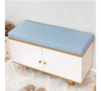 DUOLEH Cojines para banco de ventana, zapatero, porche, lavables, cojines de asiento de cocina, cojín de banco de 2/3 plazas para sofá, sala de estar, muebles de silla de piano (80 x 45 x 5 cm, azul)