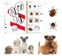 Duoleimi 2 Piece Tick Card, Tick Card for Humans & Kids, with Magnifying Glass - Quick & Gentle Tick Removal for Dogs, Humans & Pets | Tick Cards for Humans