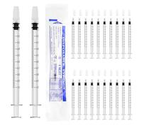 Duoleimi 20 jeringas de 1 ml jeringas estériles para calostro recolector de calostro jeringas de insulina jeringas de plástico con Tapones sin Aguja para líquidos Laboratorios alimentación Animal