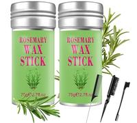 Duoleimi Barra de cera para el cabello, paquete de 2, incluye cepillo Slick Bun para un cabello liso y un moño perfecto, barra de cera para el cabello para un peinado firme