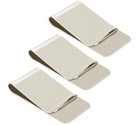 Duoleimi Money Clip Men - 3 Piezas Clip de Dinero de Acero Inoxidable, Clip para Dinero en Efectivo, Tarjetas, Documentos y Tarjetas de Visita, 50 x 26 x 8 mm