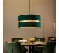Duolla Lámpara colgante Duo, verde/dorado, Ø 60 cm, 1 luz