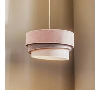 Duolla Lámpara colgante Pastell Trio rosa/gris/gris claro True