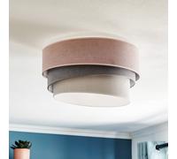 Duolla Lámpara de techo Pastell Trio Ø 45 cm rosa/gris/gris claro