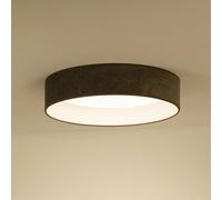 Duolla Lámpara LED de techo Plafon, cordón gris oscuro, Ø 45 cm, 3 niveles de