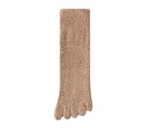 DuomaiJJ Calcetines Termicos Mujer 4 Pares De Calcetines De Cinco Dedos para Mujeres Calcetines De Sueño Calientes Espesos De Invierno-marrón-código Universal
