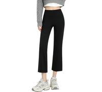 DuomaiJJ Pantalones Mujer Verano Leggings Deportivos De Cintura Alta para Mujer, Adelgazantes, Largo 7 8, Tejido Nude-Feel Verano-Negro-XL
