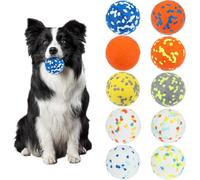 duomaoyi 10 pelotas de tenis résistantes aux morsures, conçues pour les chiens qui aiment grignoter, balles de jouet élastiques flottantes pour les chiens grands, moyens et petits et les chiots