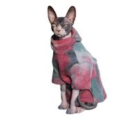 DUOMASUMI Sphynx - Ropa de gato sin pelo, ropa Devon Rex para otoño e invierno, forro polar, chaqueta cálida para gatos pequeños con capucha (XXL)