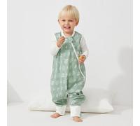 DuoMiaoMiao Saco de dormir con perneras de verano, con abertura para los pies, 0,5 TOG, algodón, manta portátil para niños pequeños, sin mangas, transpirable, para niños de 2-3 años