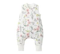 Duomiaomiao Saco de dormir con pies, 100 % algodón, 1,5 tog, saco de dormir para bebé todo el año, saco de dormir con piernas para niños de 2 a 3 años, flores