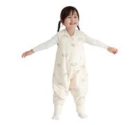 Duomiaomiao Saco de dormir con pies de invierno, saco de dormir con pies para todo el año, 100% algodón, saco de dormir con pies, saco de dormir para bebé de 2,5 tog, saco de dormir con piernas para