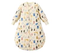 Duomiaomiao Saco de dormir para bebé de 3,5 tog, 100 % algodón, saco de dormir de invierno, para niñas recién nacidos, cálido recién nacido (70/beige panda)