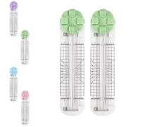 Duomiluo 4 in 1 Paper Cutter, 4-in-1 Multi-Function Paper Trimmer, Equipped with Straight, Wavy, Perforation and Crease Blade, for Daily Manual and Office Use (Green+Green)