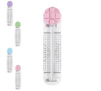 Duomiluo 4 in 1 Paper Cutter, 4-in-1 Multi-Function Paper Trimmer, Equipped with Straight, Wavy, Perforation and Crease Blade, for Daily Manual and Office Use (Pink)