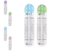 Duomiluo 4 in 1 Paper Cutter, 4-in-1 Multi-Function Paper Trimmer, Equipped with Straight, Wavy, Perforation and Crease Blade, for Daily Manual and Office Use (Blue+Green)