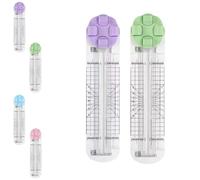 Duomiluo 4 in 1 Paper Cutter, 4-in-1 Multi-Function Paper Trimmer, Equipped with Straight, Wavy, Perforation and Crease Blade, for Daily Manual and Office Use (Green+Purple)