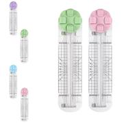 Duomiluo 4 in 1 Paper Cutter, 4-in-1 Multi-Function Paper Trimmer, Equipped with Straight, Wavy, Perforation and Crease Blade, for Daily Manual and Office Use (Pink+Green)