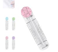 Duomiluo 4 in 1 Paper Cutter, 4-in-1 Multi-function Paper Trimmer, for Cutting Papers, Coupons, Postcards, Scrapbook (Pink)