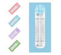 Duomiluo 4 in 1 Paper Cutter, 4 in 1 Multi-Function Paper Trimmer, with Straight, Wave, Creasing Blades for Craft Papers, Cardstock, Label, Photo, Postcard. (BLUE)