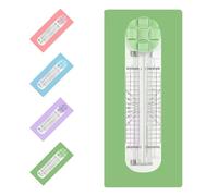 Duomiluo 4 in 1 Paper Cutter, 4 in 1 Multi-Function Paper Trimmer, with Straight, Wave, Creasing Blades for Craft Papers, Cardstock, Label, Photo, Postcard. (GREEN)
