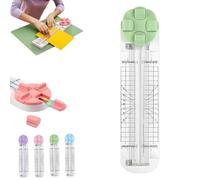 Duomiluo 4 in 1 Paper Cutter, 4-in-1 Multi-function Paper Trimmer with Straight, Wave, Perforated & Creasing Blades for Cutting Papers, Postcards, Coupons, Scrapbook (Green)