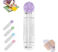 Duomiluo 4 in 1 paper cutter, Concernas 4 in 1 Multi-Function Paper Trimmer, Multi-Functional Bidirectional Papers Trimmer, for Cutting Papers, Coupons, Postcards, Scrapbook (Pruple)