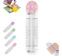 Duomiluo 4 in 1 paper cutter, Concernas 4 in 1 Multi-Function Paper Trimmer, Multi-Functional Bidirectional Papers Trimmer, for Cutting Papers, Coupons, Postcards, Scrapbook (Pink)