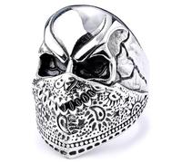 DUOMIYX Anillo Hombres Retro Ring De Calavera Anillo De Personalidad De Estilo Punk-Plata-11