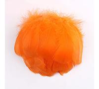 Duories 100 Plumas Colores para Manualidades,Plumas Ganso,Plumas Ganso,Plumas Indias,máscaras,Sombreros,Pendientes,Adornos para Pelo,atrapasueños,Bodas,Carnaval,Fiestas,decoración,7 12 cm,Naranja