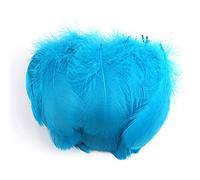 Duories 100 Plumas Colores para Manualidades,Plumas Ganso,Plumas Ganso,Plumas Indias,máscaras,Sombreros,Pendientes,Adornos para Pelo,atrapasueños,Bodas,Carnaval,Fiestas,decoración,7 12 cm,Lago Azul