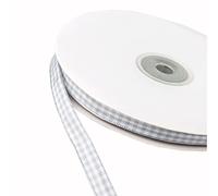 Duories Cinta Cuadros 45 m,Cinta Regalo Vichy,Cinta Cuadros para Manualidades,Cinta Decorativa para Navidad,Boda,día San Valentín,Bautizo,cumpleaños,Fiesta,Regalo,Embalaje,6 mm,Color Gris Claro