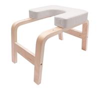 Duoruameng Taburete de yoga, banco de soporte de cabeza de yoga, silla invertida hasta 200 kg, almohadillas de madera y poliuretano, amplia aplicabilidad, color blanco