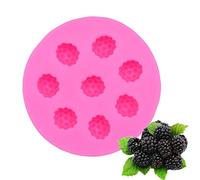 DUORUI Molde de silicona para hornear fondant, para repostería, herramienta de cocina, decoración de fiestas, morera, frambuesa, 8 compartimentos