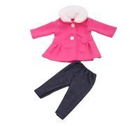 DUORUI Ropa de Muñeca Vestido Abrigo de Invierno de Cuello de Peluche con Pantalones para Muñeca New Born Baby de 18 Pulgadas