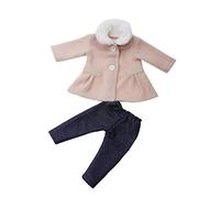 DUORUI Ropa de Muñeca Vestido Abrigo de Invierno de Cuello de Peluche con Pantalones para Muñeca New Born Baby de 18 Pulgadas