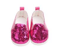 DUORUI Zapatos de Muñeca Zapatillas de Deporte Casuales para Muñeca New Born Baby de 18 Pulgadas con Lentejuelas