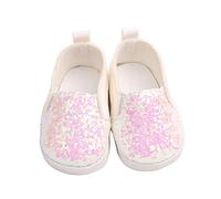 DUORUI Zapatos de Muñeca Zapatillas de Deporte Casuales para Muñeca New Born Baby de 18 Pulgadas con Lentejuelas