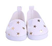 DUORUI Zapatos de Muñeca Zapatillas de Deporte Casuales para Muñeca New Born Baby Patrón de Estrella de 18 Pulgadas