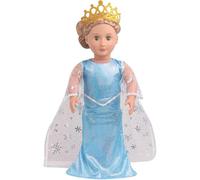 DUORUIMI Vestido largo azul con capa para muñeca American Girl de 18 pulgadas con corona