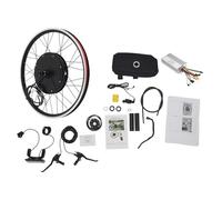 DUOSAMY 48V 1000W 24" LCD E-Bike Delantero Cubo Rueda Motor Conversión Kit para Bicicletas Eléctrico sin escobillas Hub Motor, Velocidad sin Carga Aproximadamente 51km/h